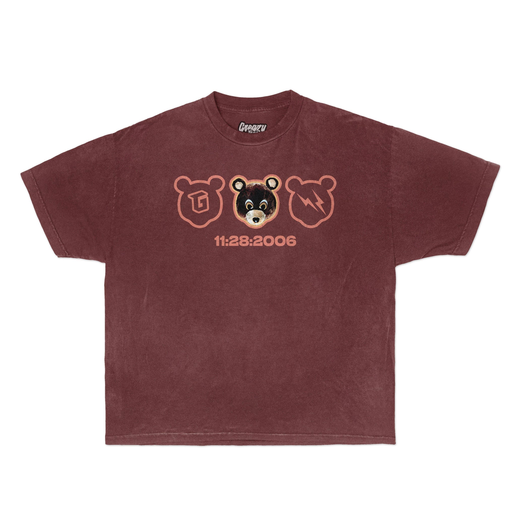 Tour Tee Tee Greazy Tees XS Burgundy Oversized