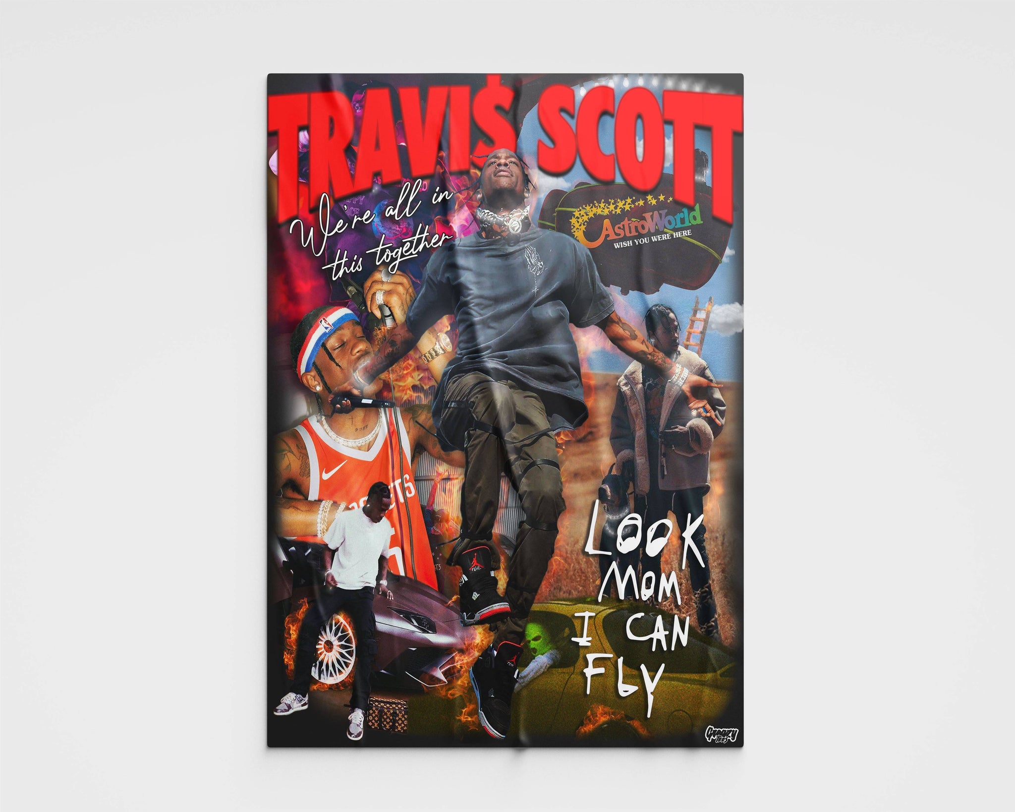Travis Scott Poster Poster Greazy Tees 