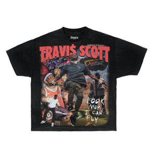 Travis Scott Tee Tee Greazy Tees S Black Oversized