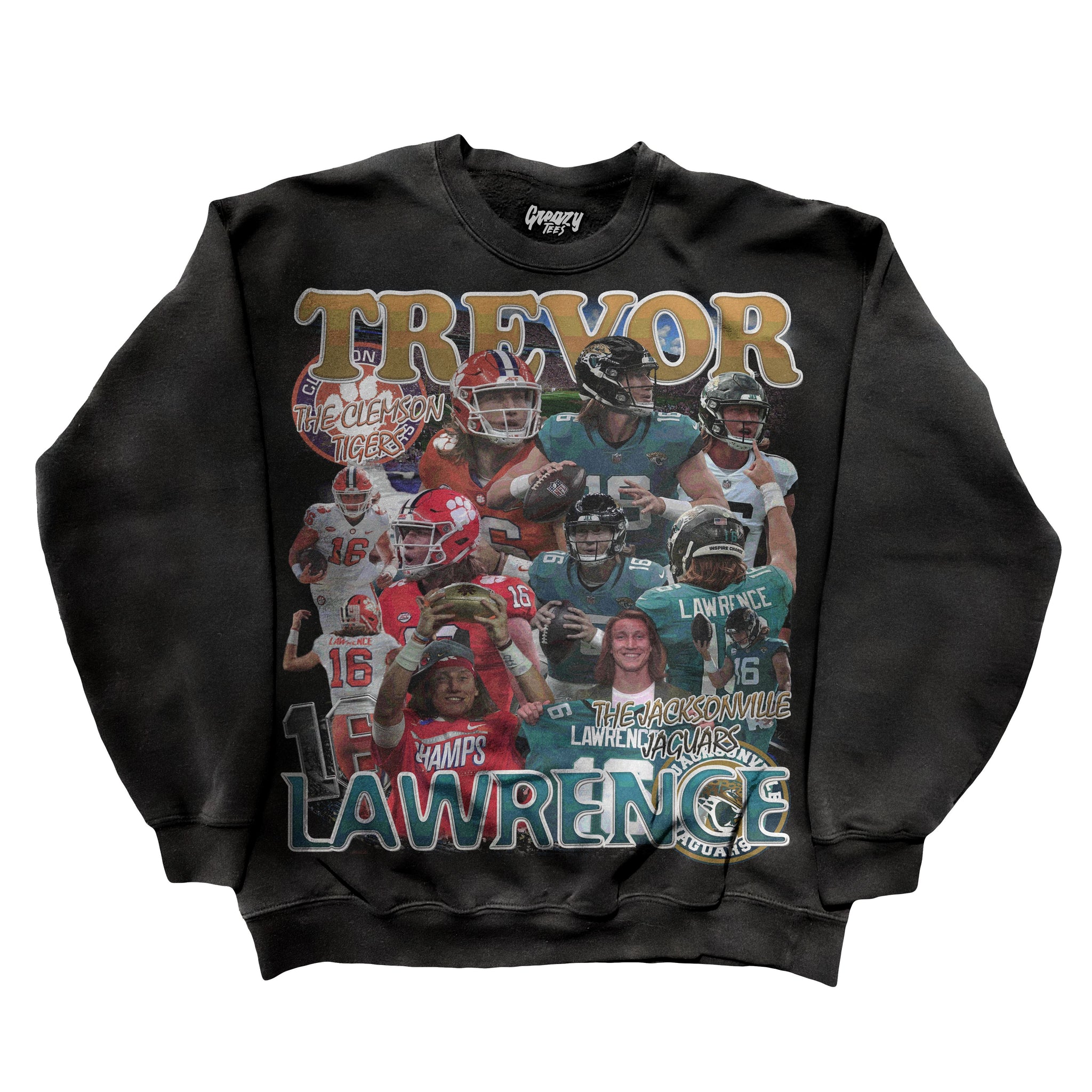 Trevor Lawrence Sweatshirt Sweatshirt Greazy Tees XS Black Oversized