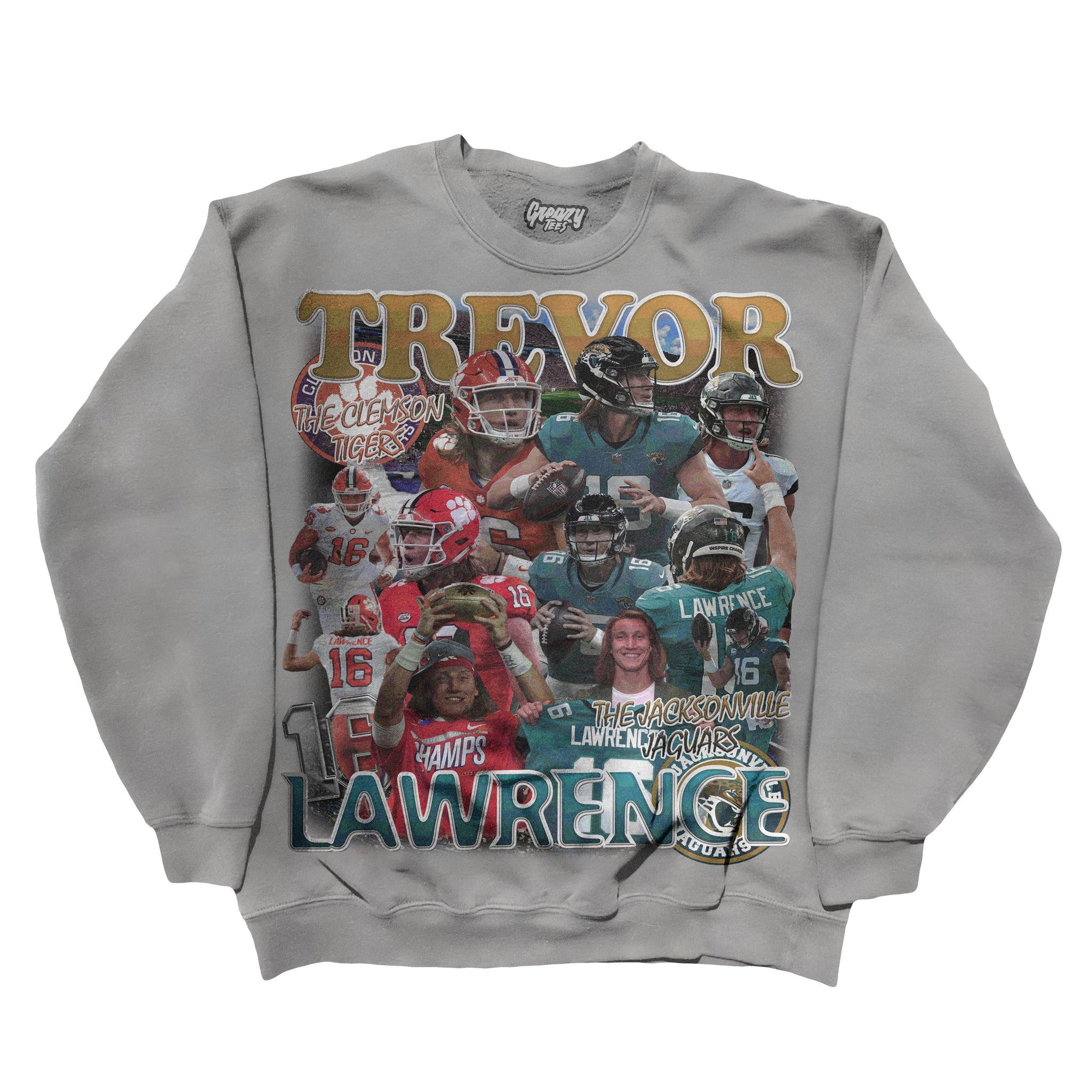 Trevor Lawrence Sweatshirt Sweatshirt Greazy Tees XS Grey Oversized