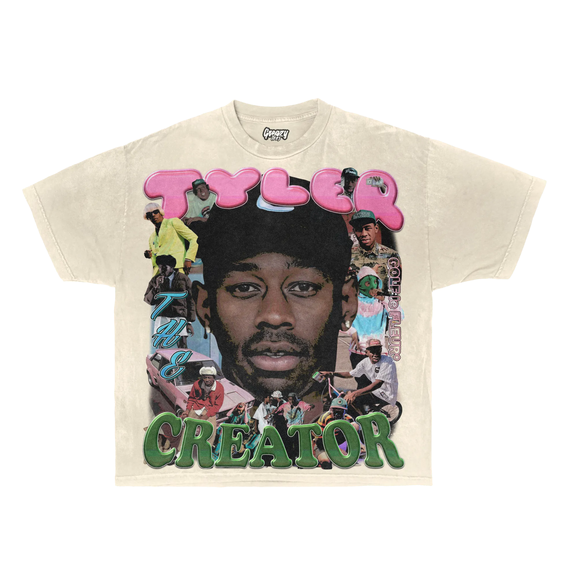 Tyler The Creator V2 Tee Tee Greazy Tees XS Off White Oversized