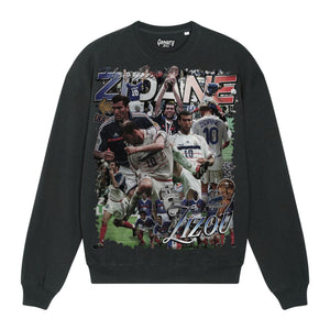 Zidane Sweatshirt Sweatshirt Greazy Tees XS Black Oversized
