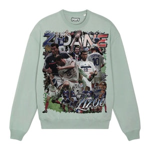 Zidane Sweatshirt Sweatshirt Greazy Tees XS Mint Green Oversized