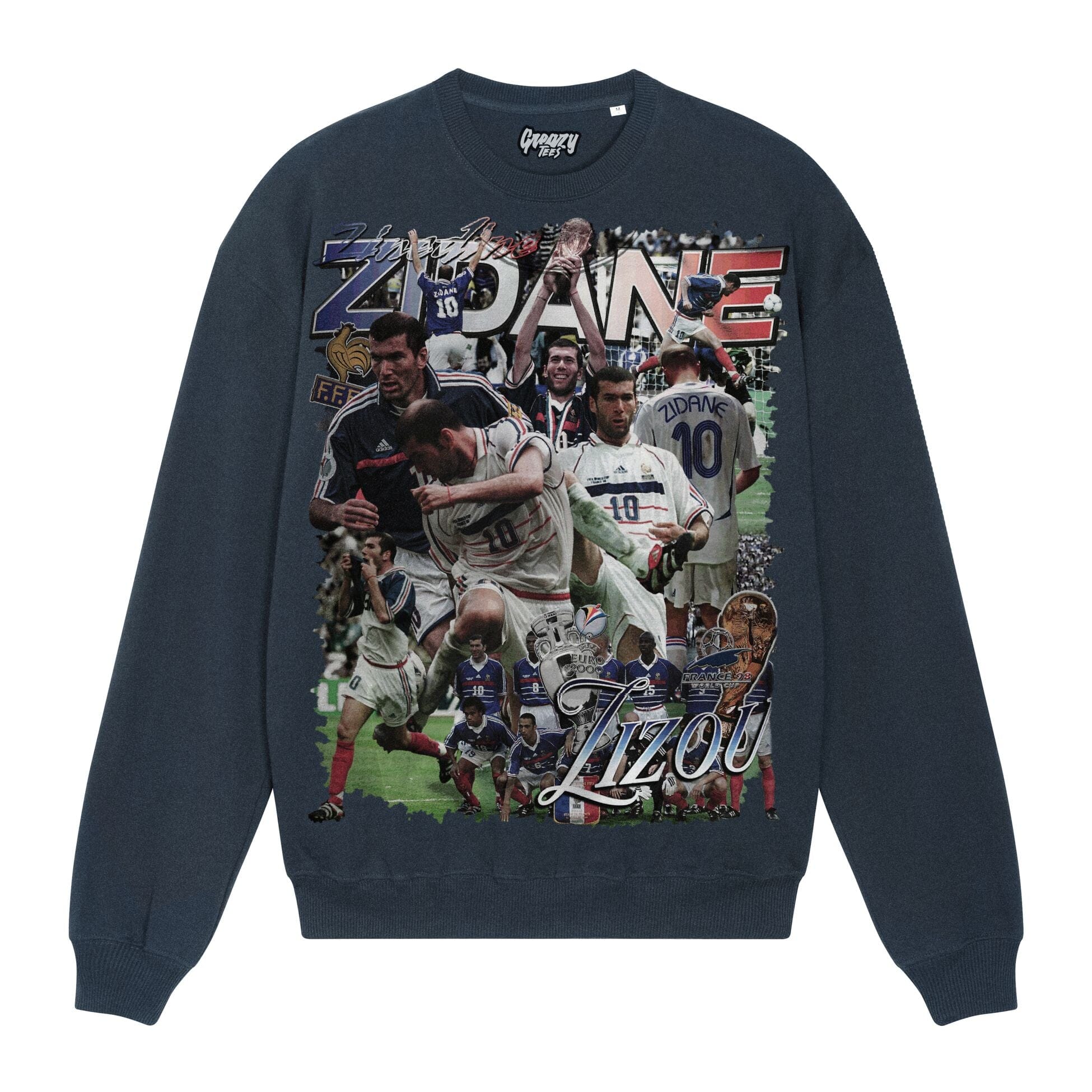 Zidane Sweatshirt Sweatshirt Greazy Tees XS Navy Oversized