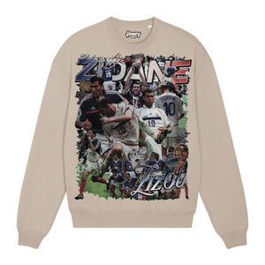 Zidane Sweatshirt Sweatshirt Greazy Tees XS Sand Oversized